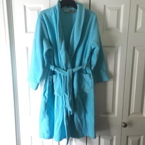 L.L. BEAN Kids’ Fleece Robe Light Blue
